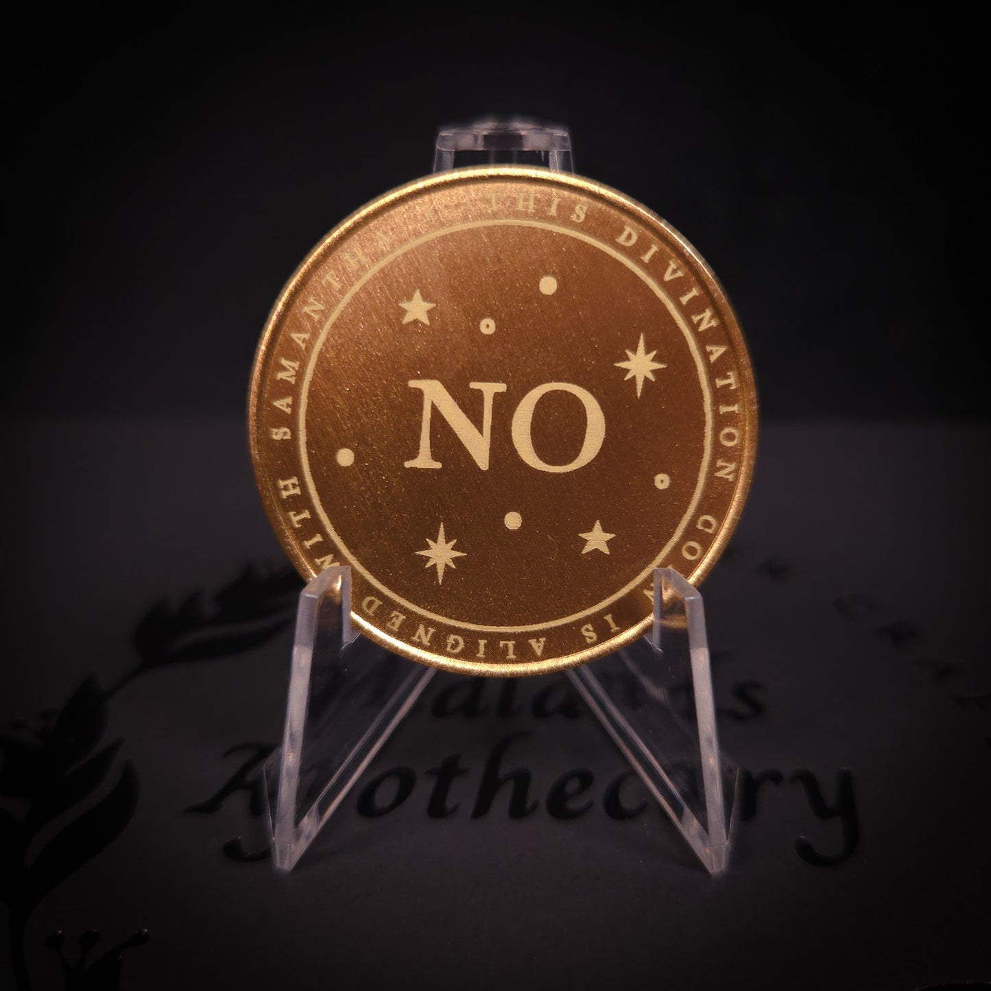 Personalised Solid Brass Divination Coin
