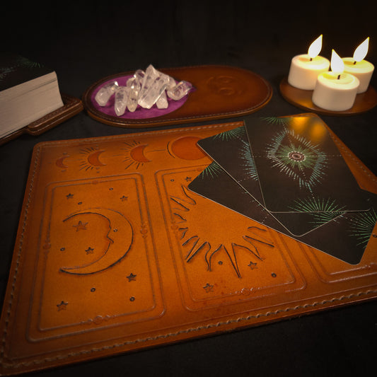Handmade Leather Tarot Mat (Seconds/Flawed)