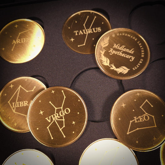Complete Solid Brass Zodiac Coin Set