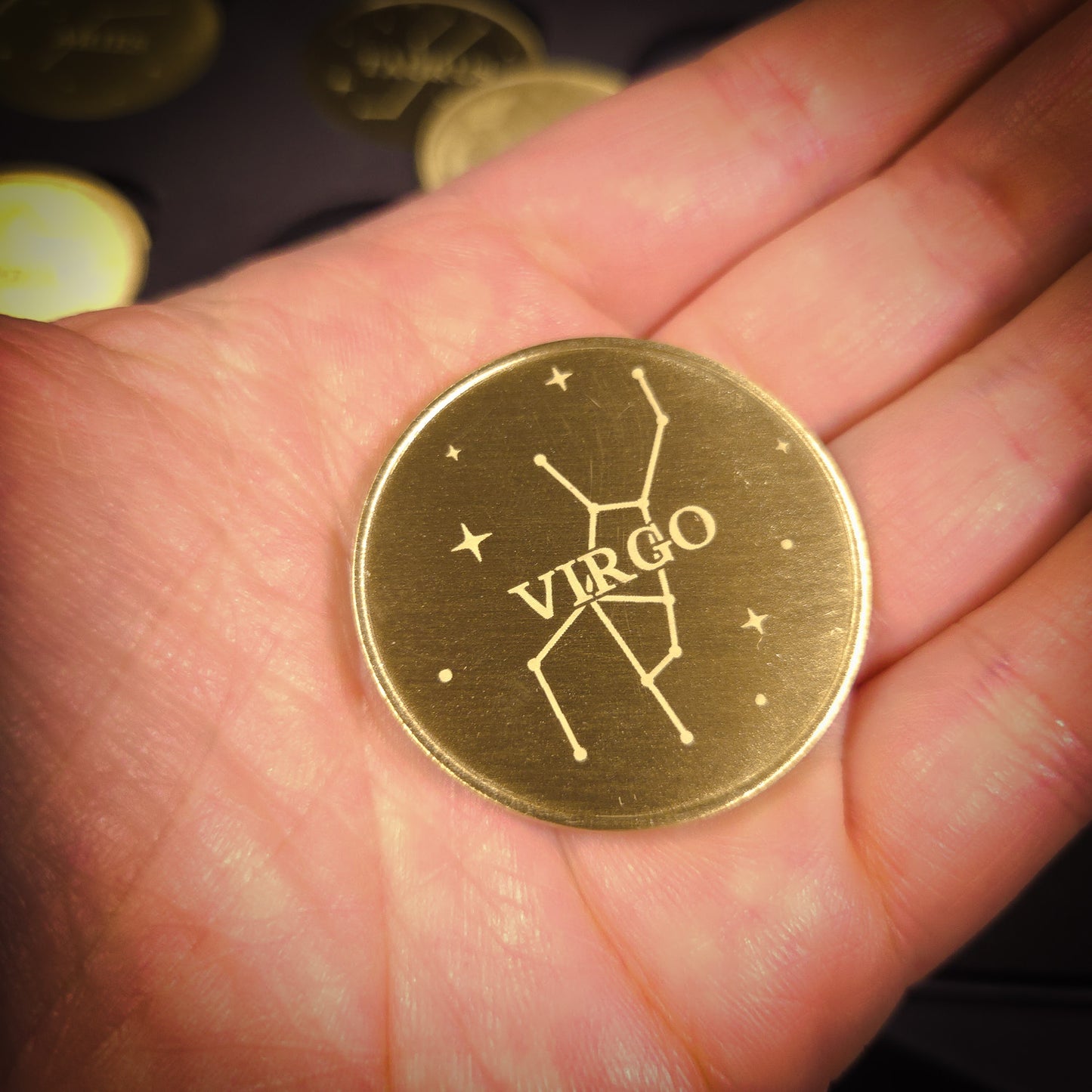 Complete Solid Brass Zodiac Coin Set
