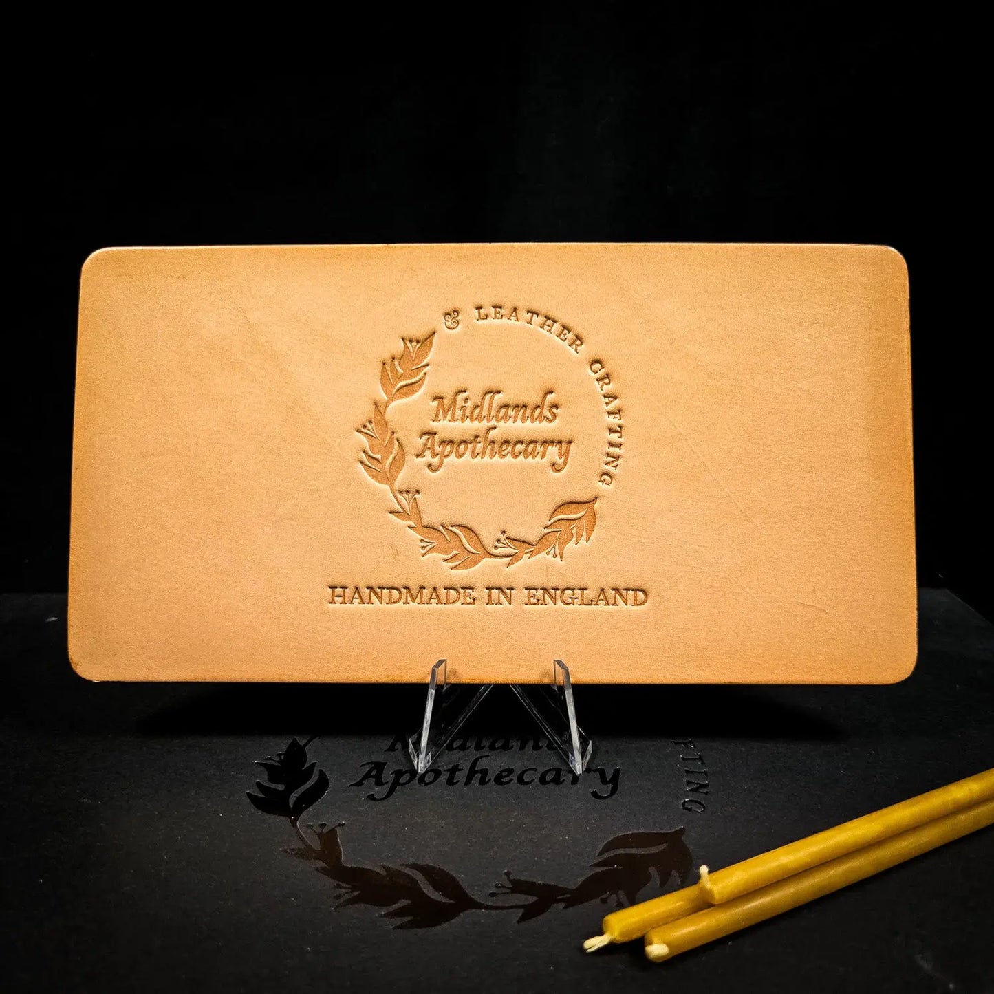 Handmade Leather Pocket Crystal Tarot Alter Mat (Fate Edition)