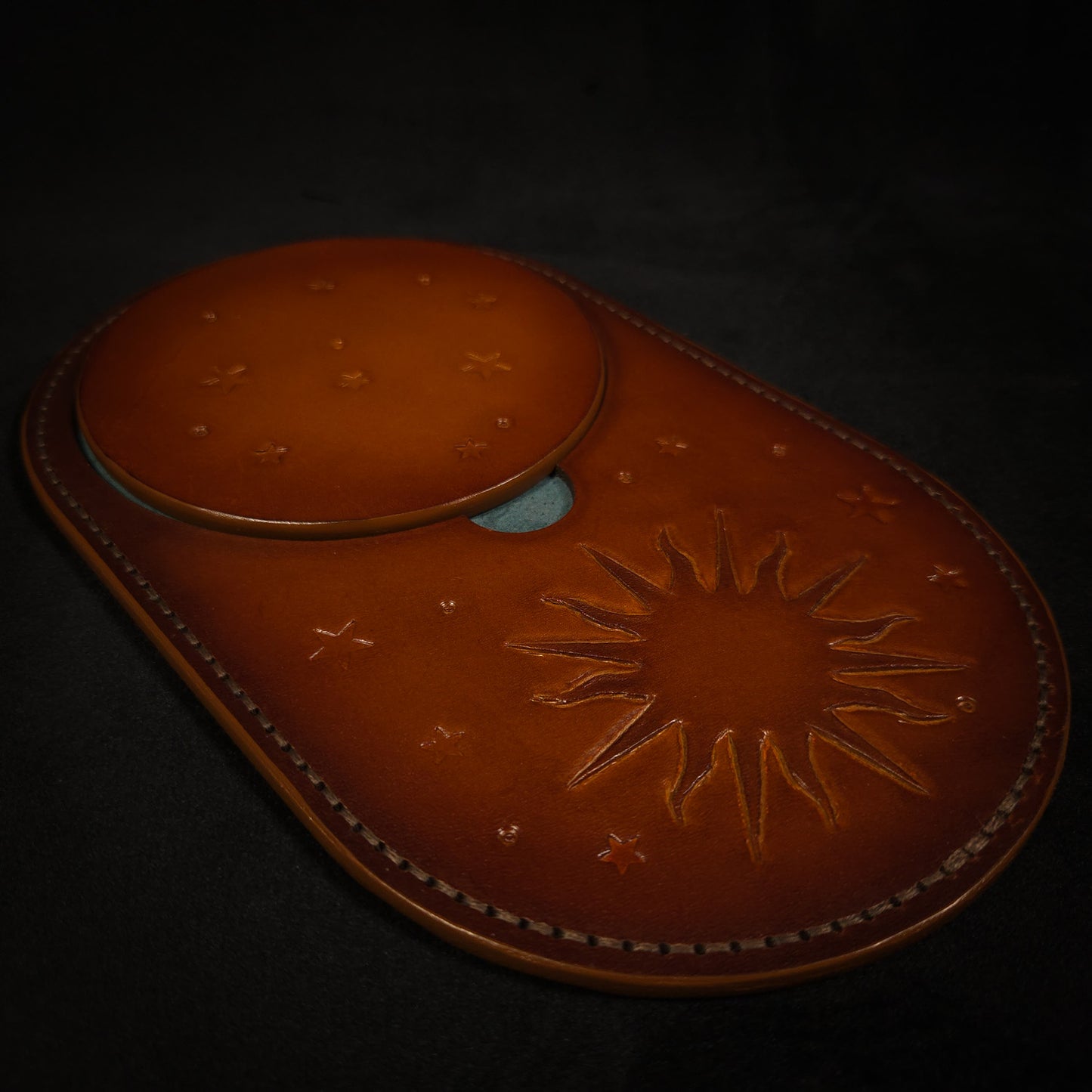 Handmade Leather Ritual Tealight Tray Set (3-Slot)