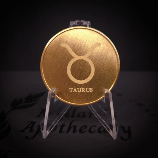 Personalised Solid Brass Zodiac Coin