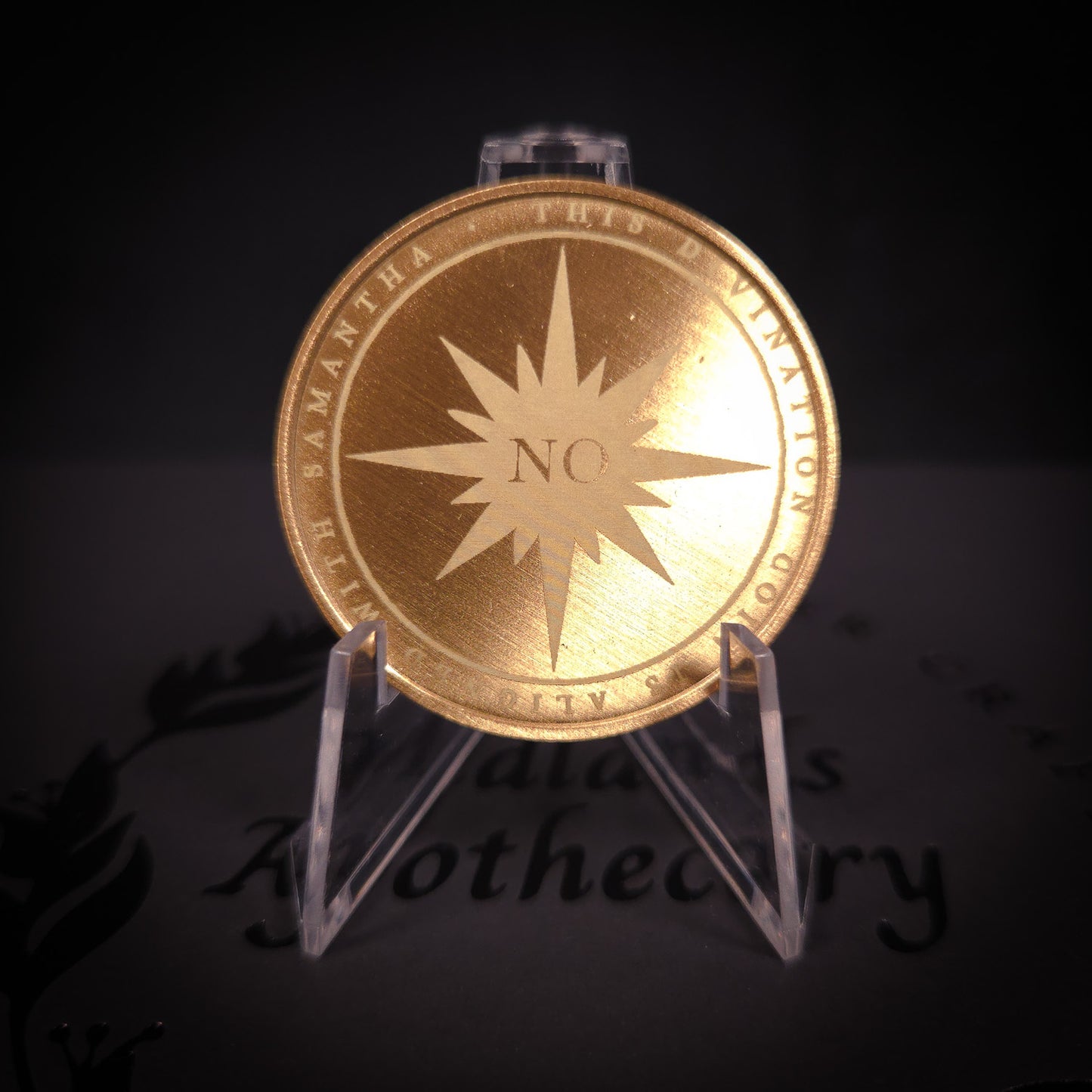 Personalised Solid Brass Divination Coin