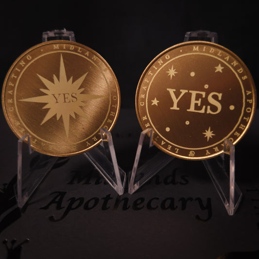 Personalised Solid Brass Divination Coin