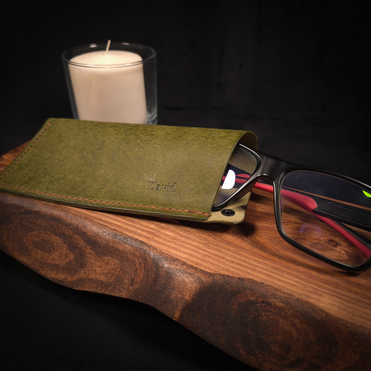 Handmade Leather Glasses Case (Pouch)