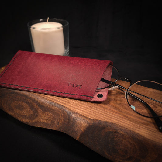 Handmade Leather Glasses Case (Pouch)