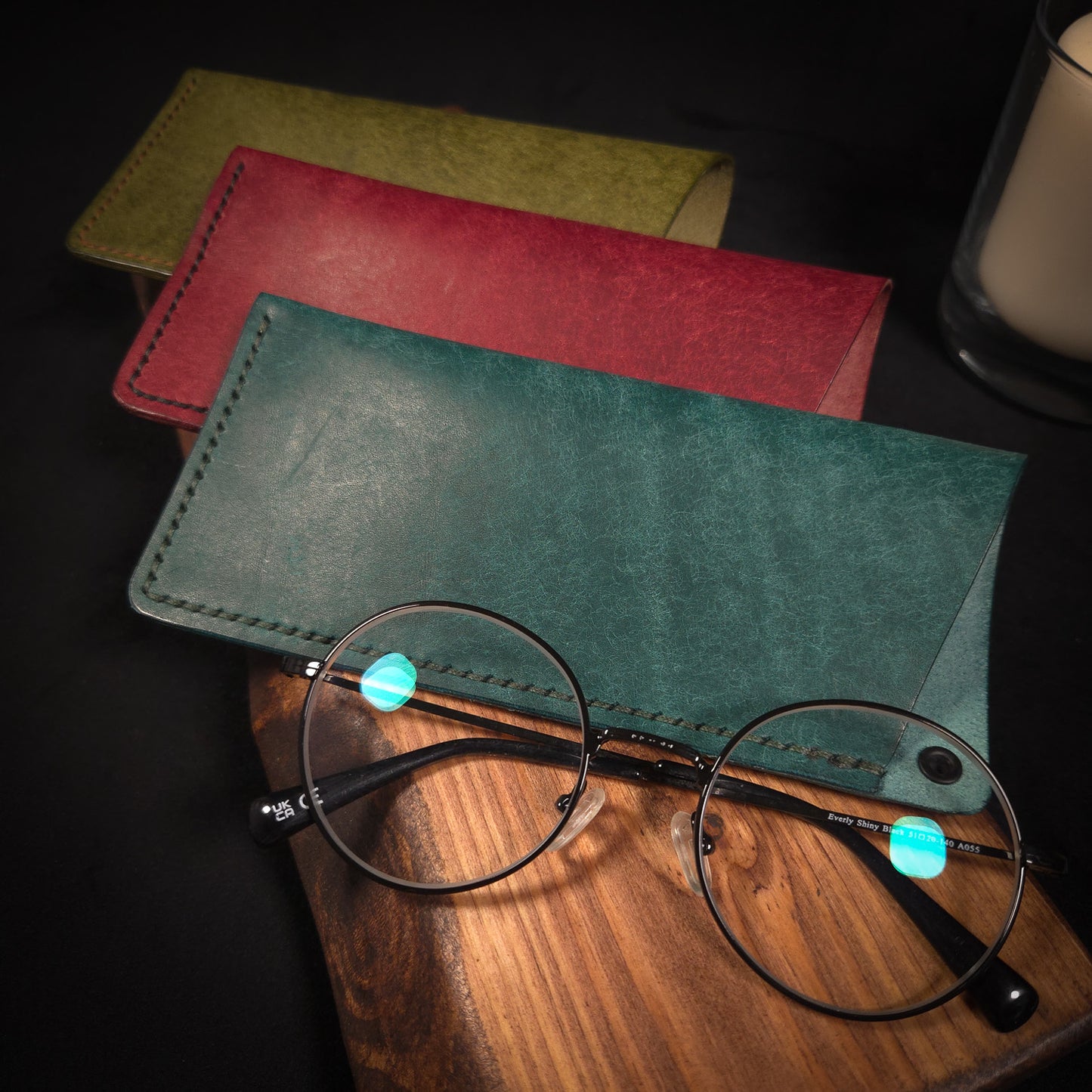 Handmade Leather Glasses Case (Pouch)