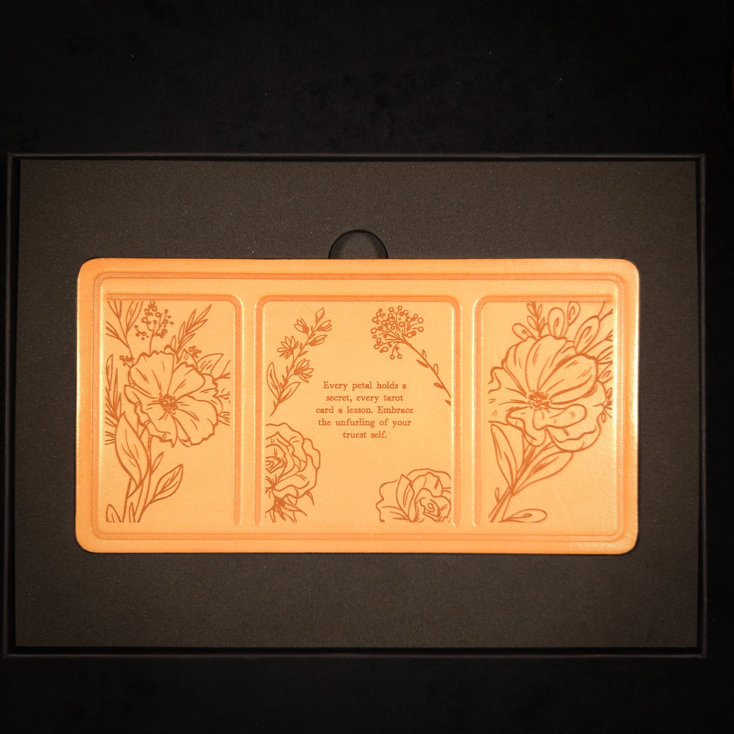 Handmade Leather Pocket Floral Tarot Alter Mat (Fate Edition)