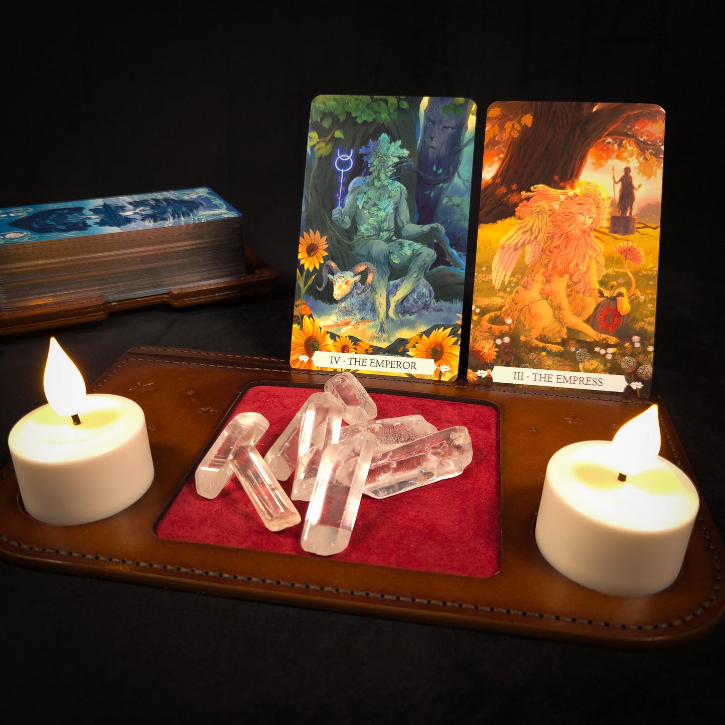 Handmade Leather Tarot Altar