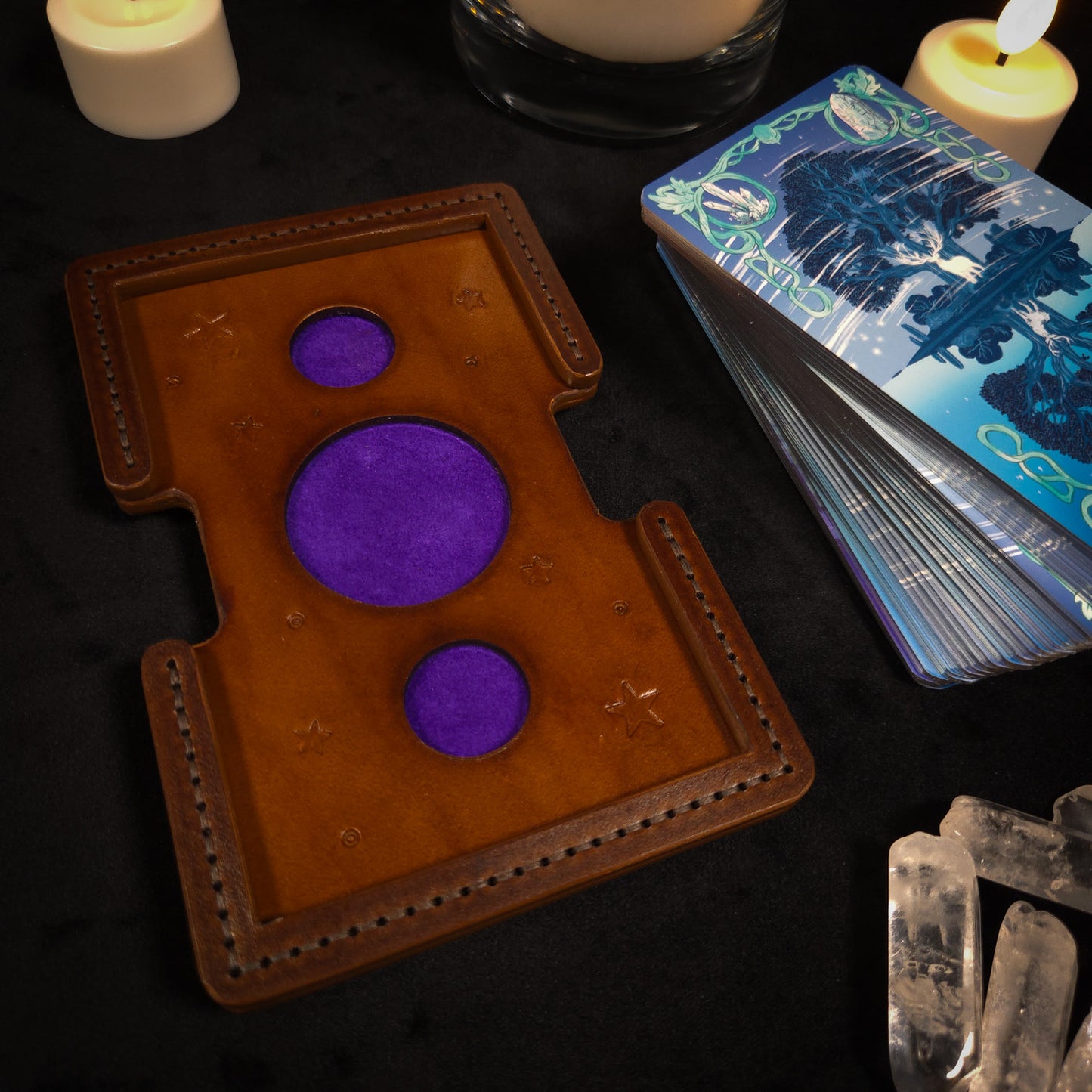 Handmade Leather Tarot Deck Stand