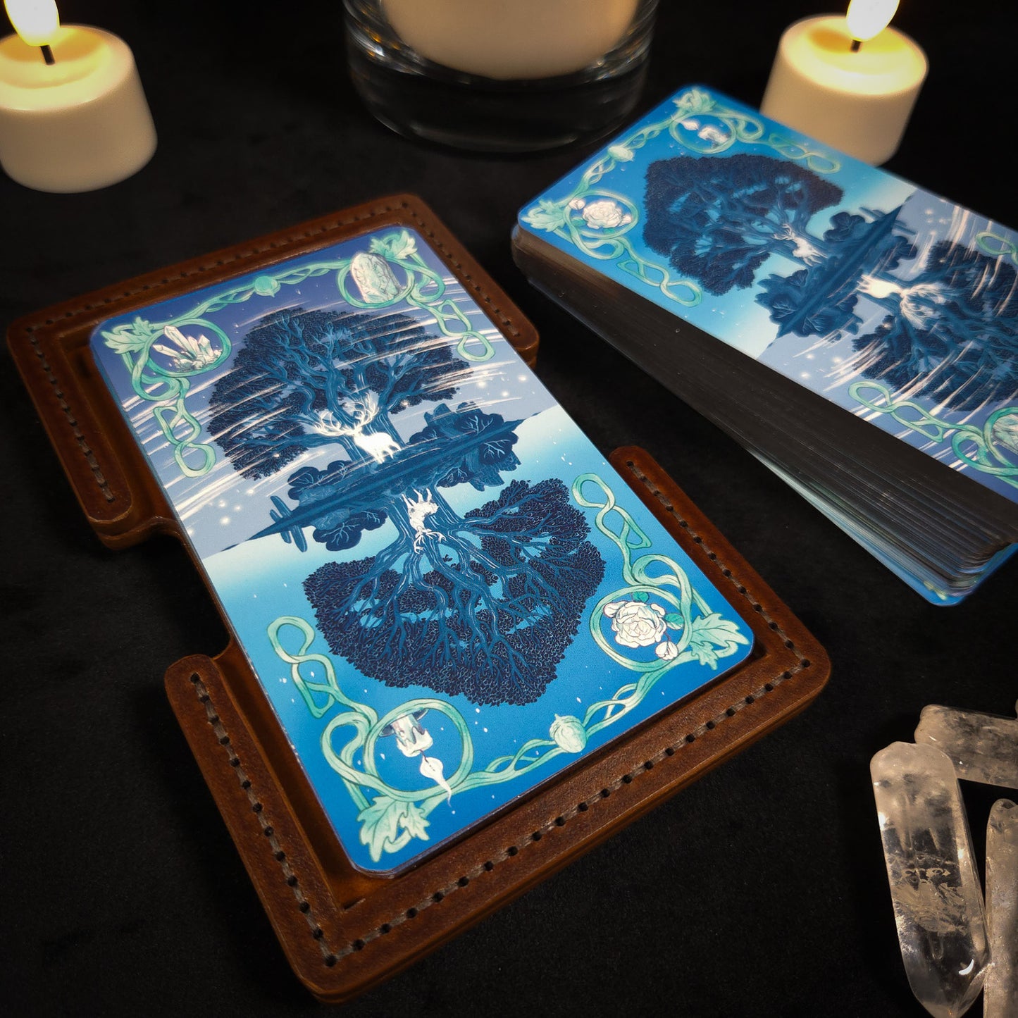 Handmade Leather Tarot Deck Stand