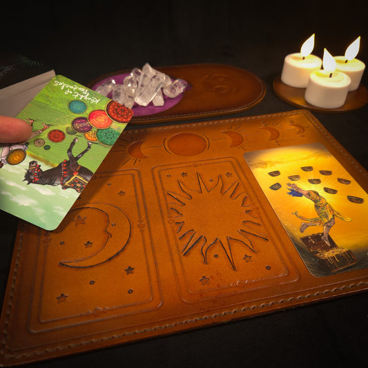 Handmade Leather Tarot Mat (Seconds/Flawed)