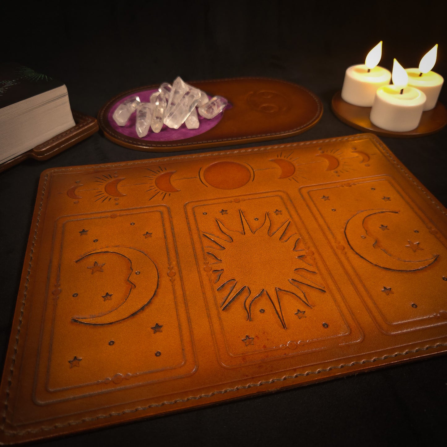 Handmade Leather Tarot Mat (Seconds/Flawed)