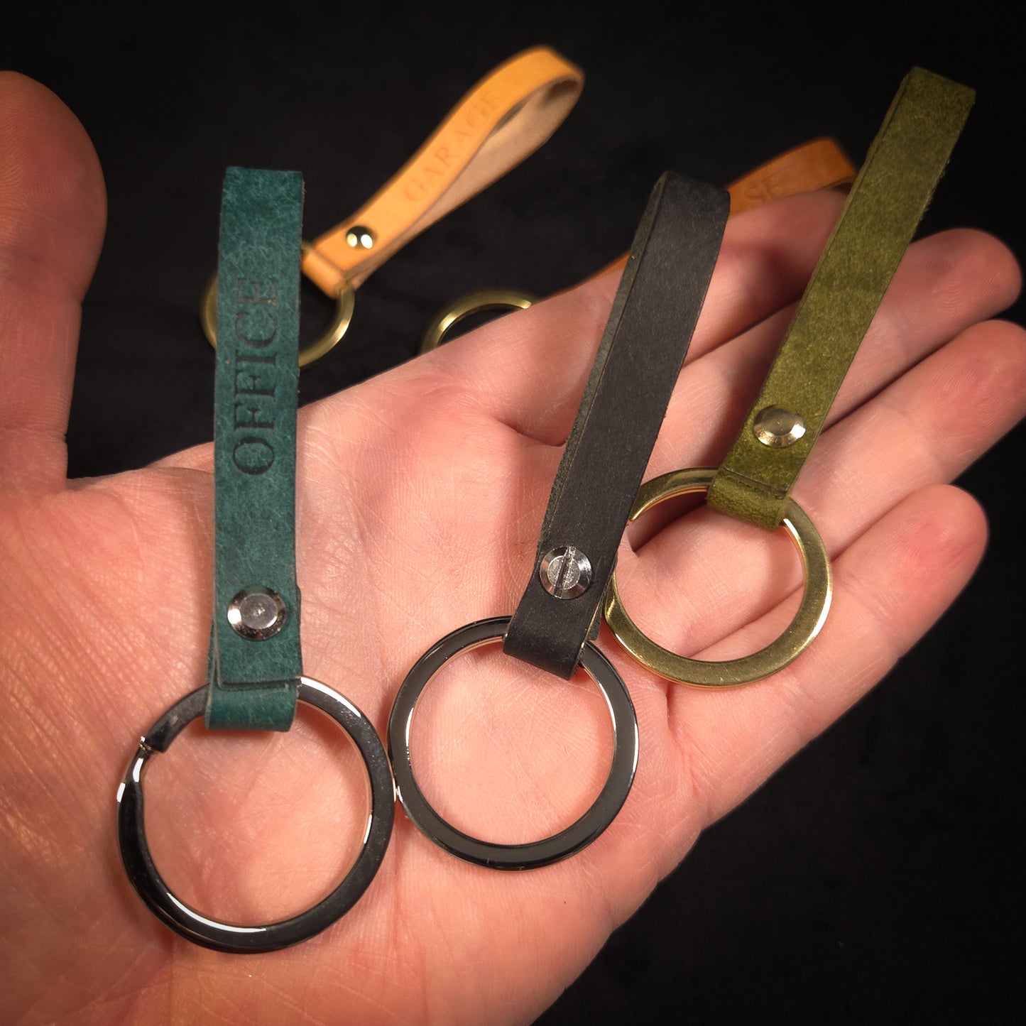 The Ashbourne Handmade Leather Keychain