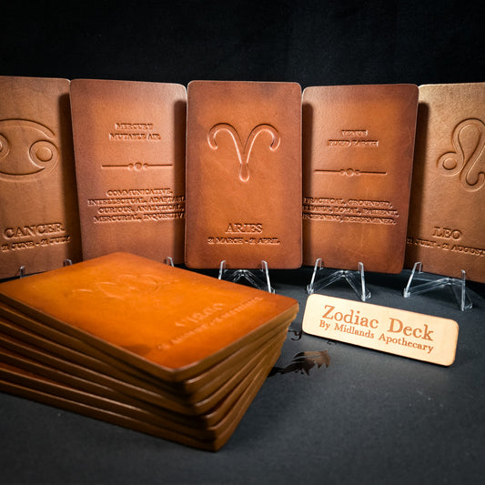 Handmade Zodiac Leather Deck
