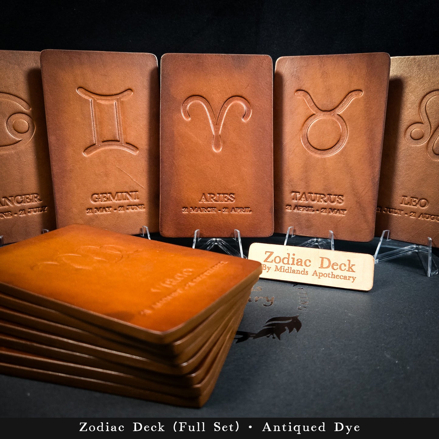 Handmade Zodiac Leather Deck