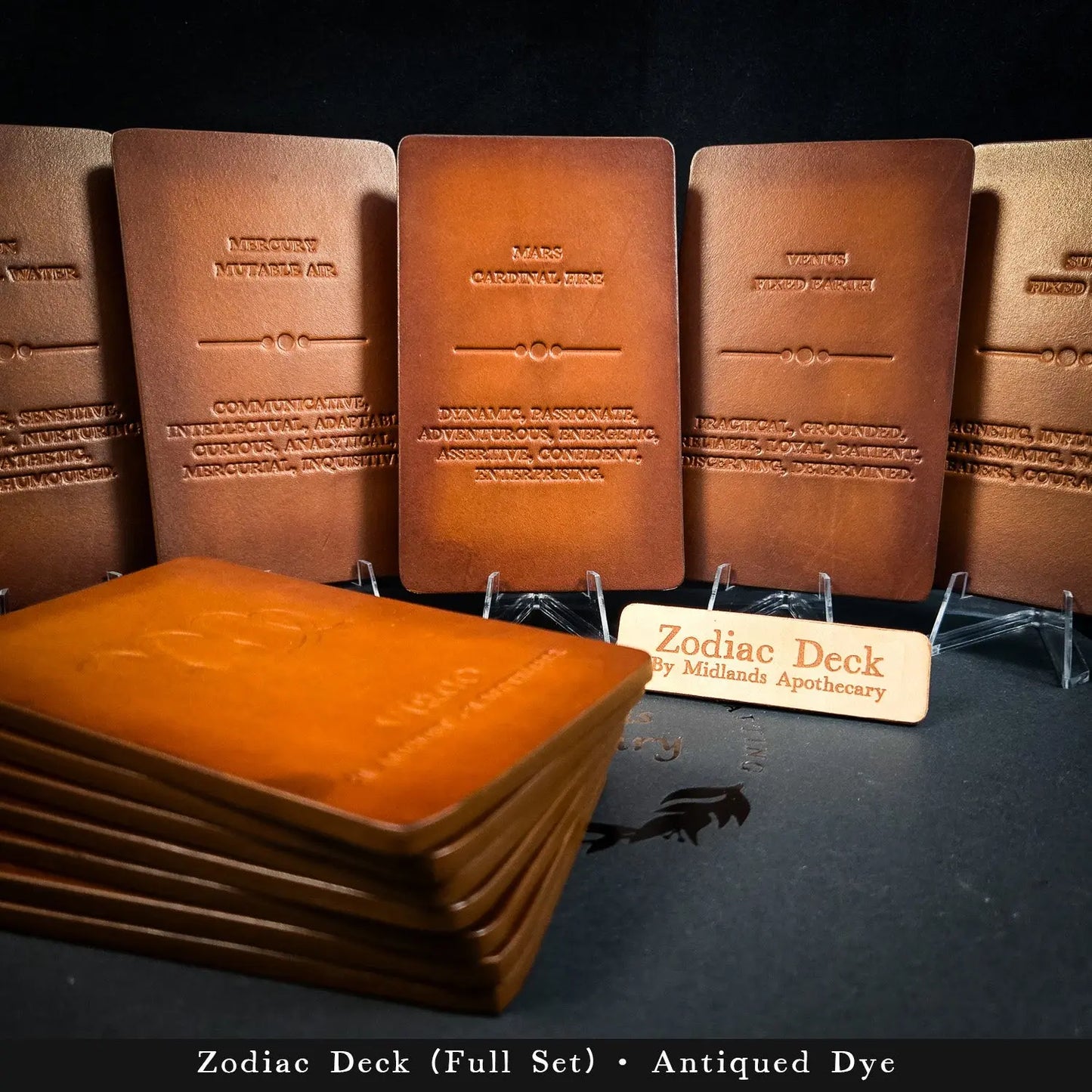 Handmade Zodiac Leather Deck
