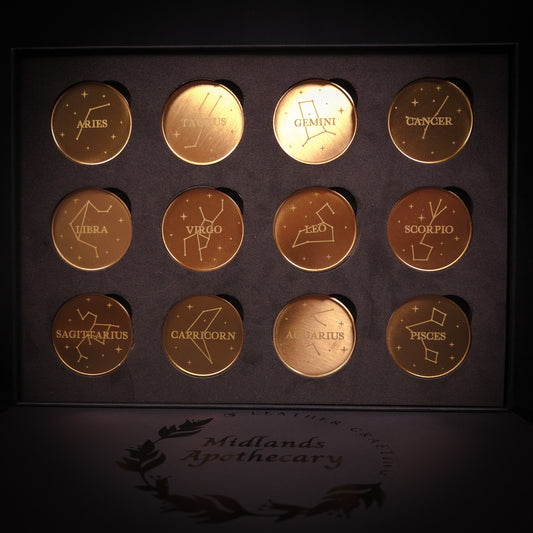 Complete Solid Brass Zodiac Coin Set